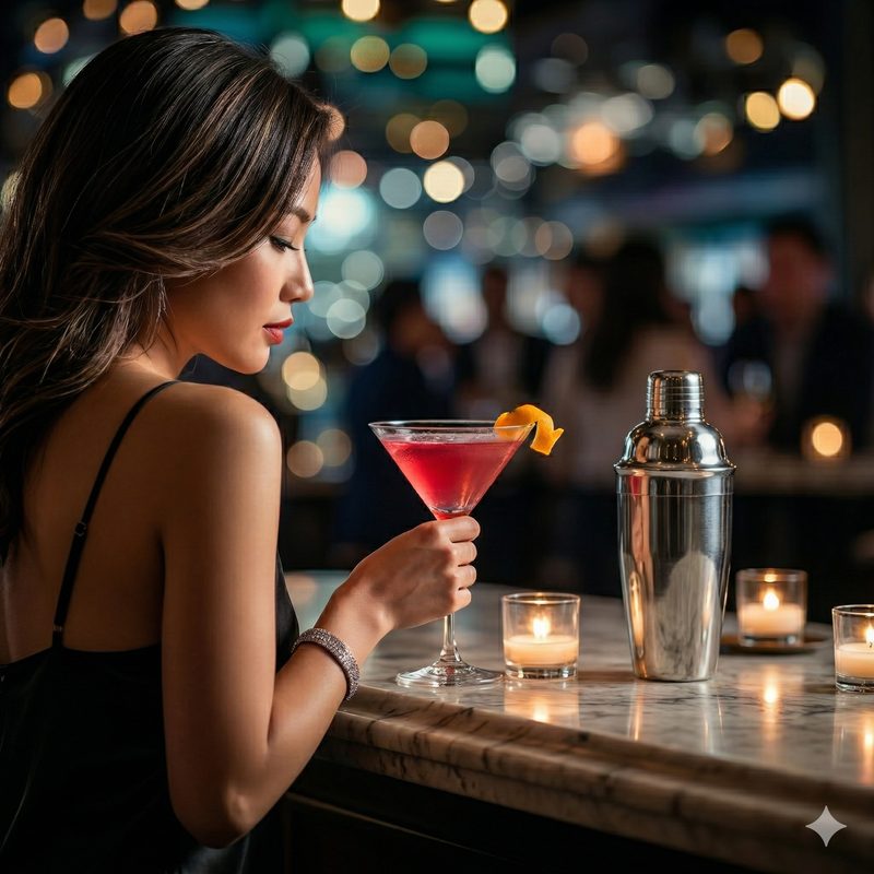 Cosmopolitan cocktail made with Silverton Vodka