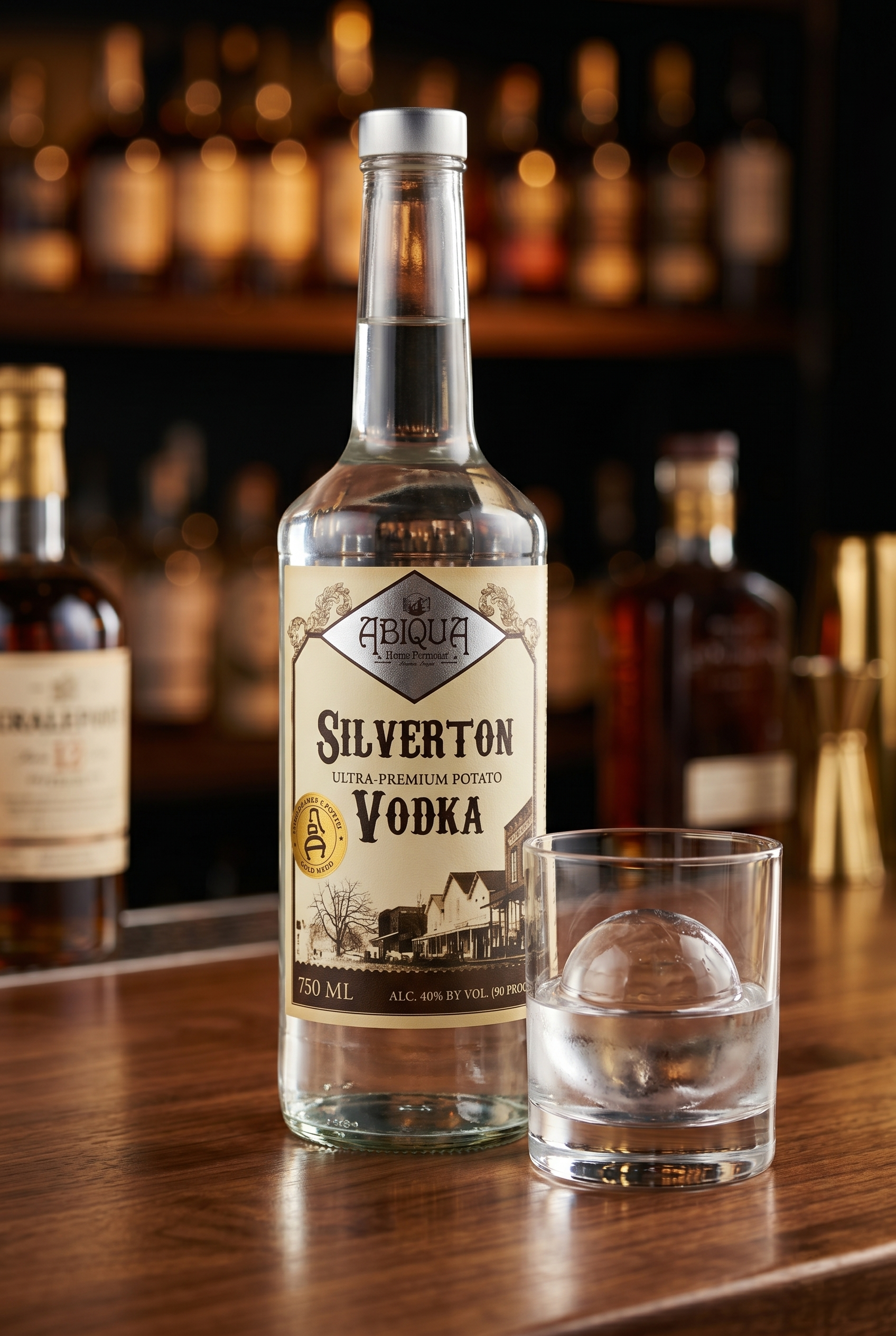 Silverton Vodka bottle on the bar
